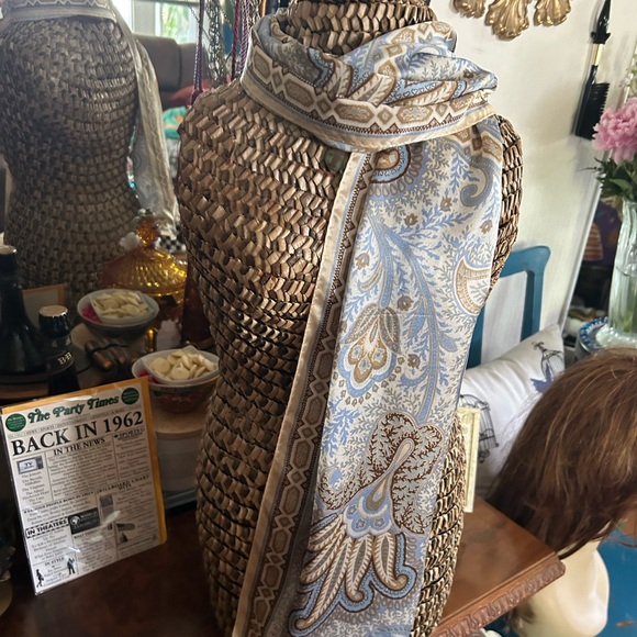 Vintage Silk Paisley Scarf - Picture 5 of 5